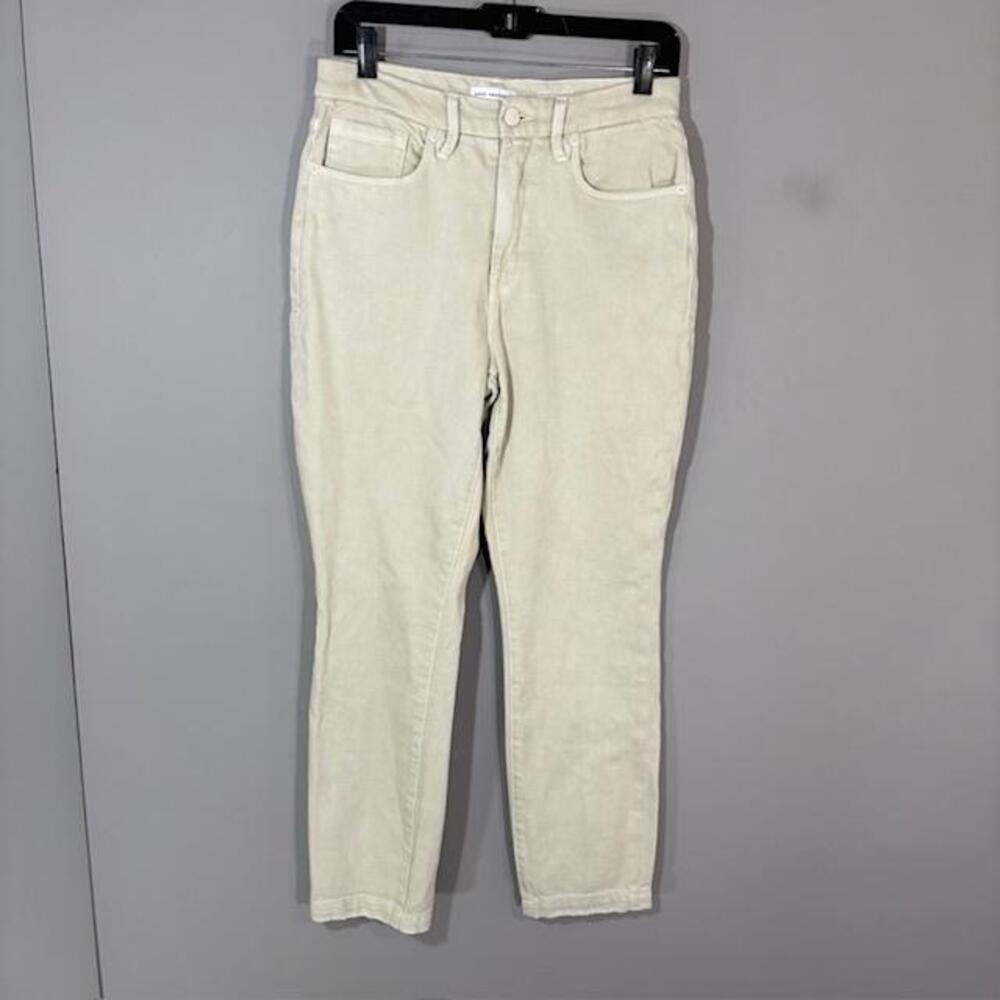 Good American Good Classic Jeans Womens 8/29 Beige High Rise Slim Straight 29x28